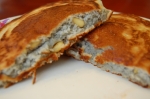 Blue Cornmeal Pancakes with Pinola Nuts