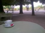 Cafe au Lait in the Jardin de Luxembourg
